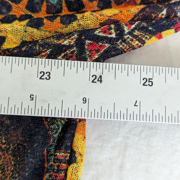 Multiples Bohemian Bold Patterns Bright Cors Cardigan Cover Duster Kimono Large - Picture 10 of 11